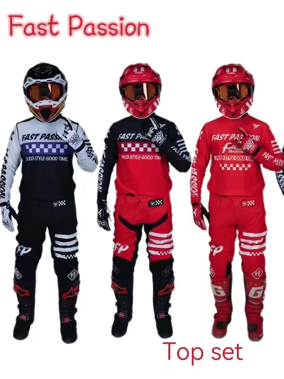 Motorcycle Gear Sleeve - 2025 fastpassion fox Motocross Ekipman Seti